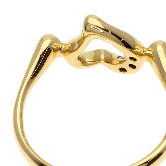 TIFFANY&Co. Ring 18K Yellow Gold gold Open Heart 3P Diamond