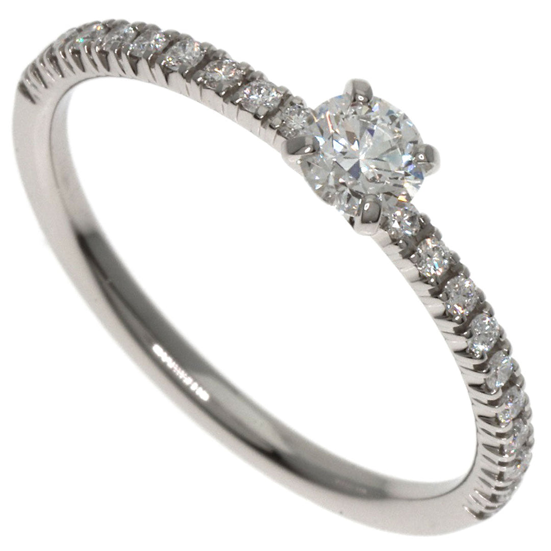 CARTIER Ring PT950 Silver Etincel de Cartier Solitaire #48