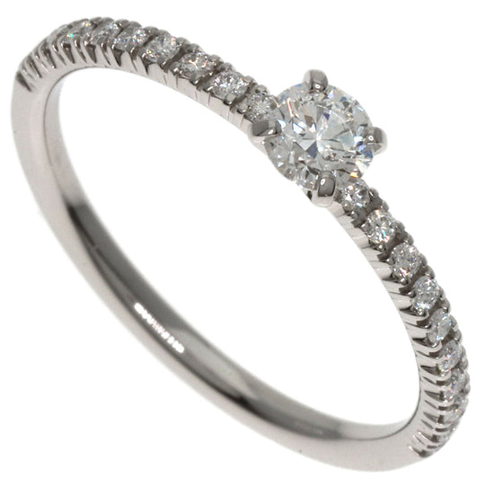 CARTIER Ring PT950 Silver Etincel de Cartier Solitaire #48