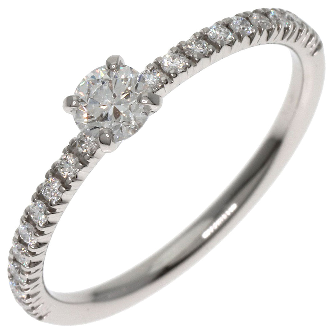 CARTIER Ring PT950 Silver Etincel de Cartier Solitaire #48