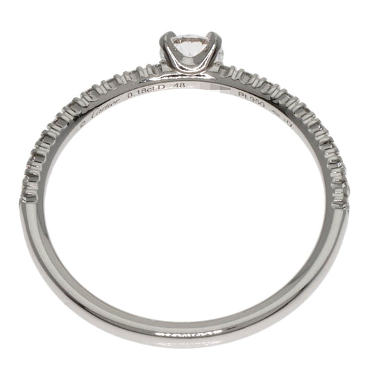 CARTIER Ring PT950 Silver Etincel de Cartier Solitaire #48