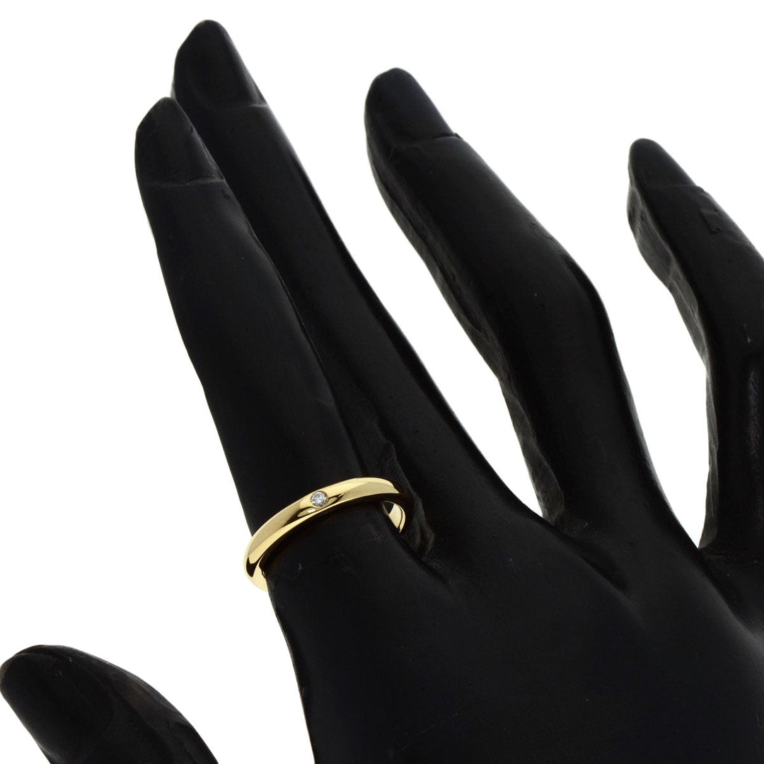 TIFFANY&Co. Ring 18K Yellow Gold gold Classic Band 1P Diamond Women Used Authentic