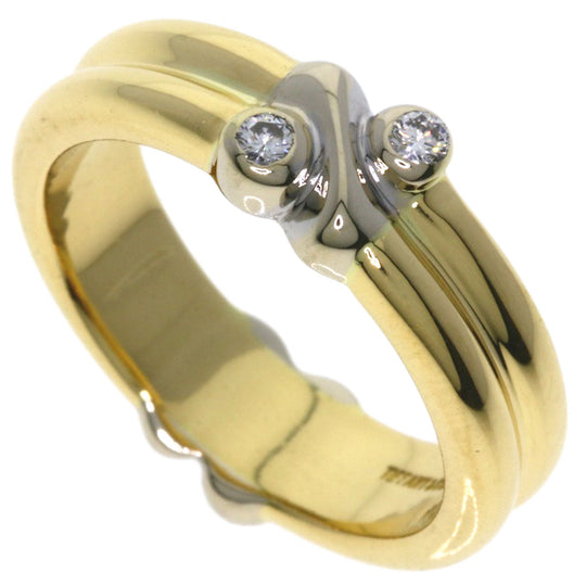 TIFFANY&Co. Ring 18K Yellow Gold gold Signature 2P Diamond
