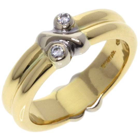TIFFANY&Co. Ring 18K Yellow Gold gold Signature 2P Diamond