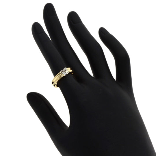 TIFFANY&Co. Ring 18K Yellow Gold gold Signature 2P Diamond