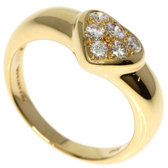 TIFFANY&Co. Ring 18K Yellow Gold gold Heart pave diamond Women Used Authentic