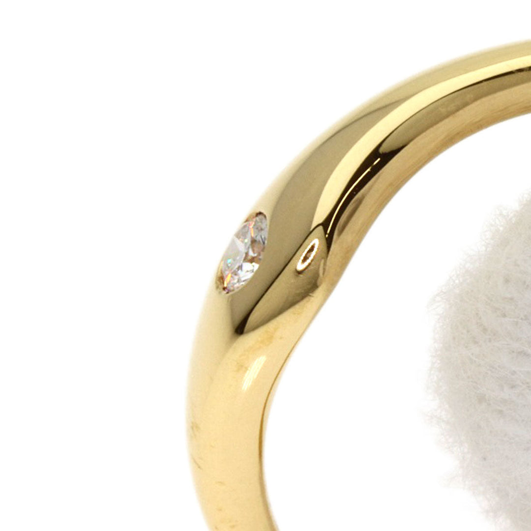 TIFFANY&Co. Ring 18K Yellow Gold gold Curved band 1P diamond