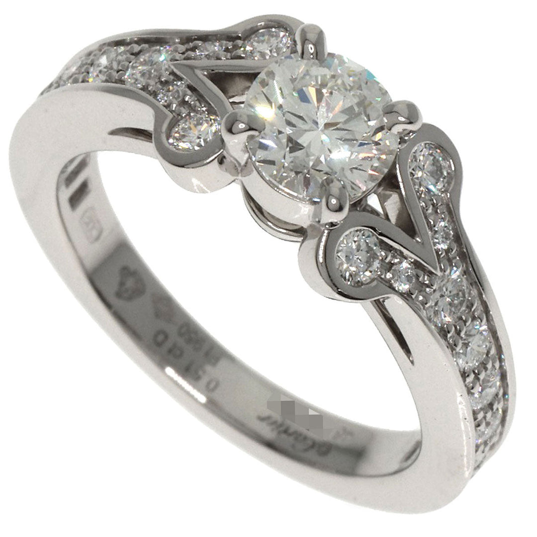 CARTIER Ring PT950 Silver Ballerina diamond # 46 Women Used Authentic