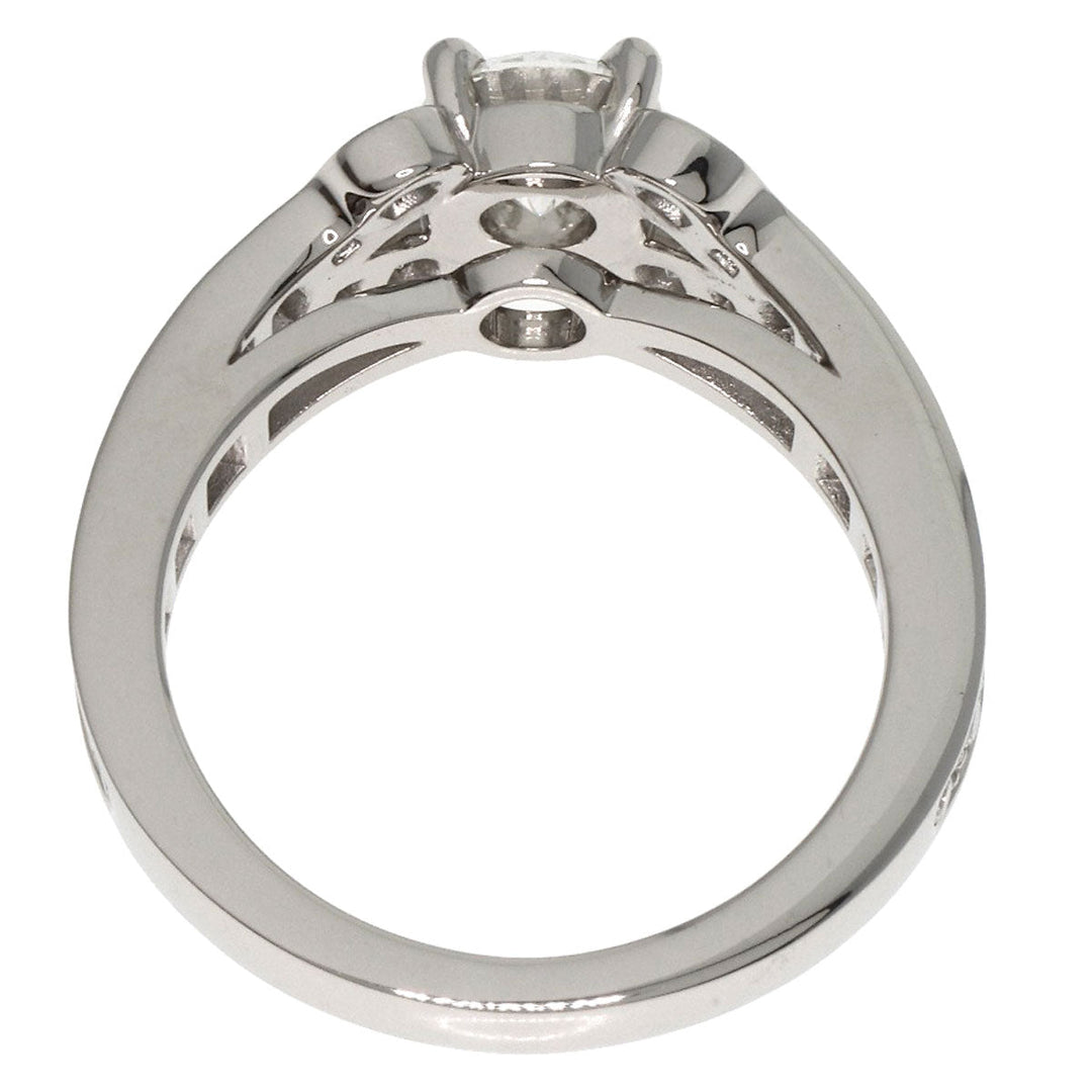 CARTIER Ring PT950 Silver Ballerina diamond # 46 Women Used Authentic