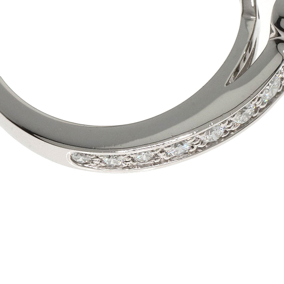 CARTIER Ring PT950 Silver Ballerina diamond # 46 Women Used Authentic