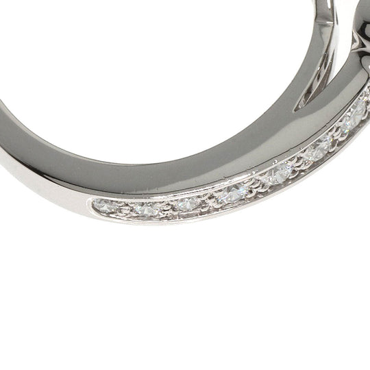 CARTIER Ring PT950 Silver Ballerina diamond # 46 Women Used Authentic
