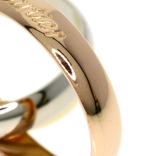 CARTIER Ring K18YG , K18WG , K18PG gold Trinity #49 Women Used Authentic