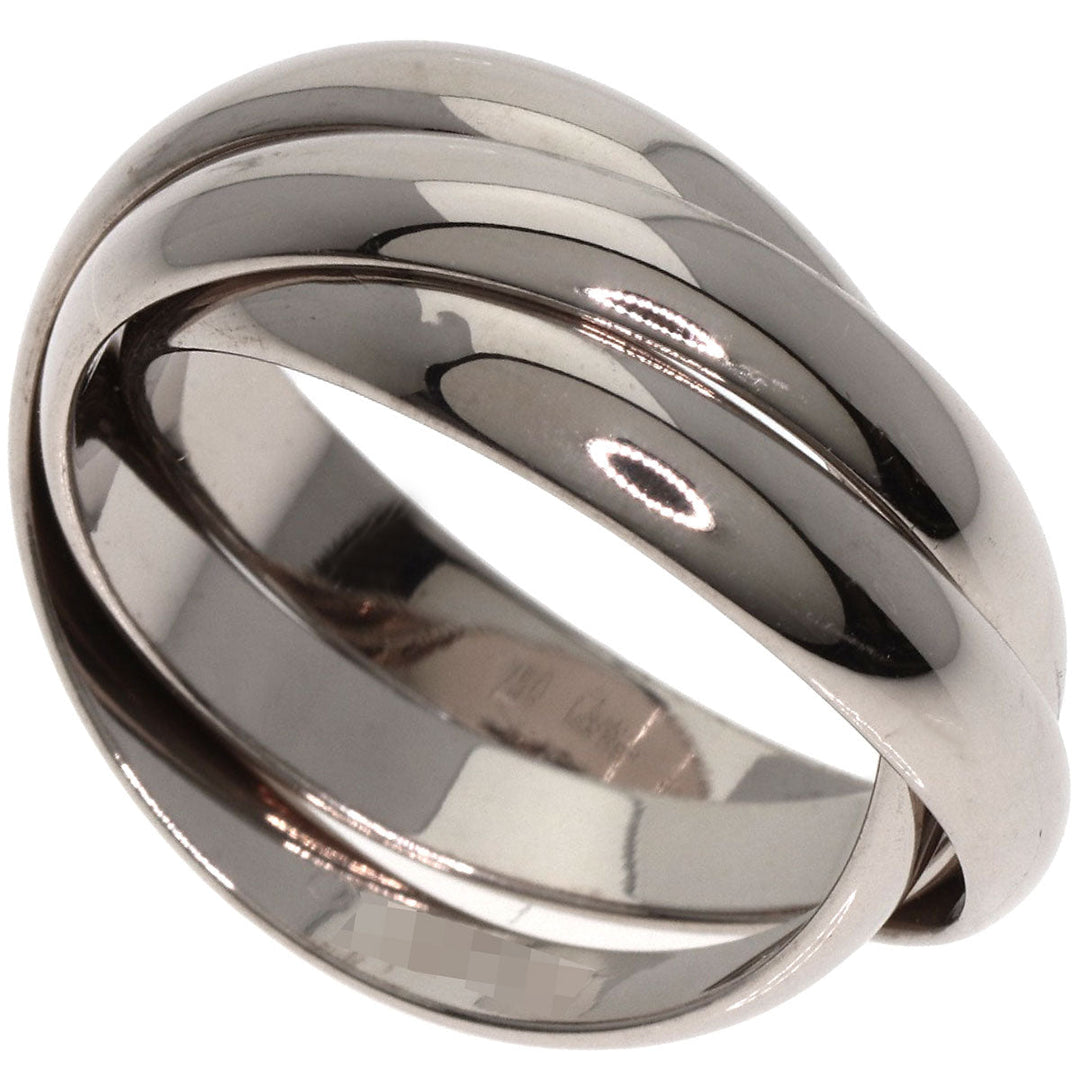 CARTIER Ring K18WG Silver Trinity #53 Women Used Authentic