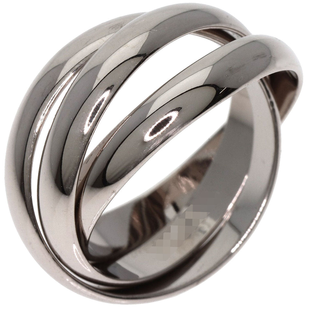 CARTIER Ring K18WG Silver Trinity #53 Women Used Authentic