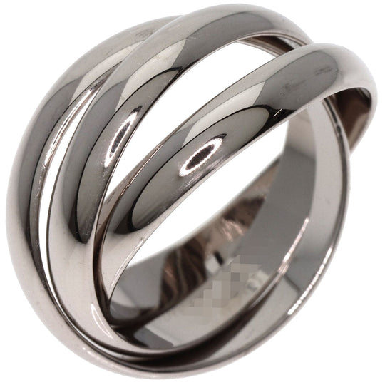 CARTIER Ring K18WG Silver Trinity #53 Women Used Authentic