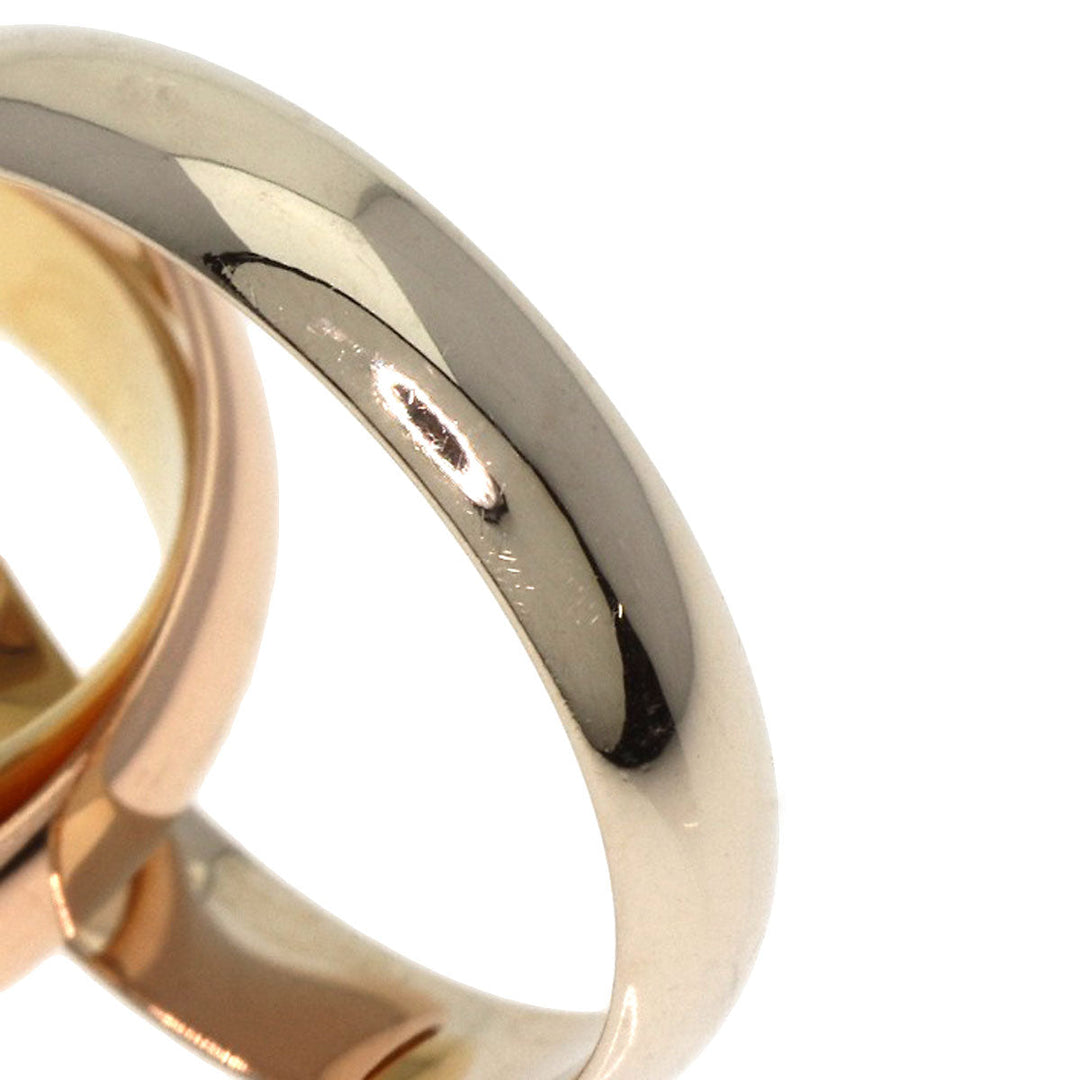 CARTIER Ring K18YG , K18WG , K18PG gold Trinity #50 Women Used Authentic