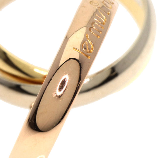 CARTIER Ring K18YG , K18WG , K18PG gold Trinity #50 Women Used Authentic