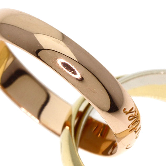 CARTIER Ring K18YG , K18WG , K18PG gold Trinity #47 Women Used Authentic