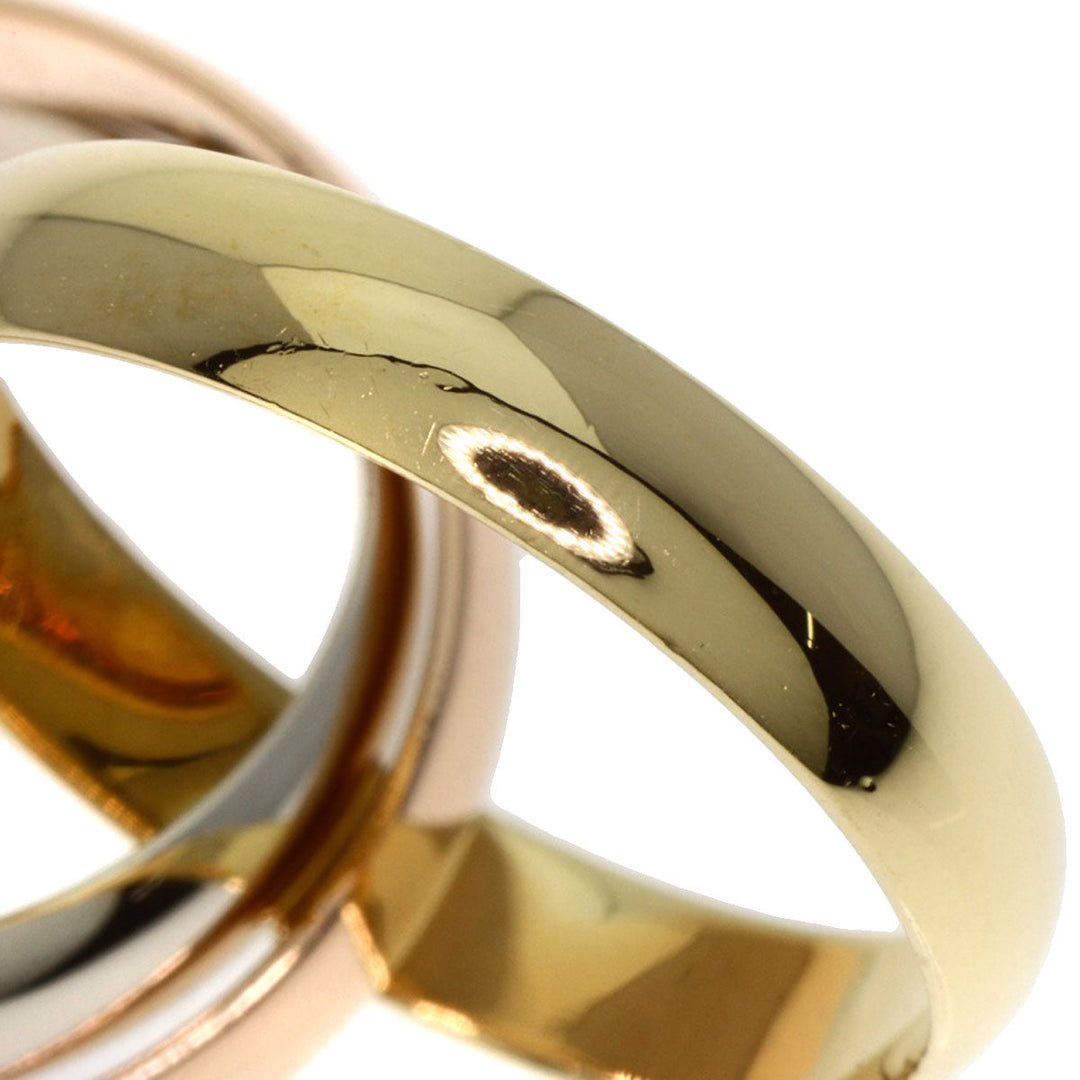 CARTIER Ring K18YG , K18WG , K18PG gold Trinity #49 Women Used Authentic