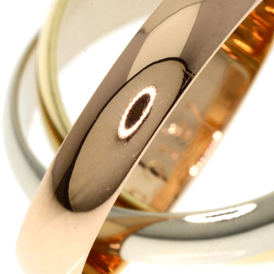 CARTIER Ring K18YG , K18WG , K18PG gold Trinity #49 Women Used Authentic
