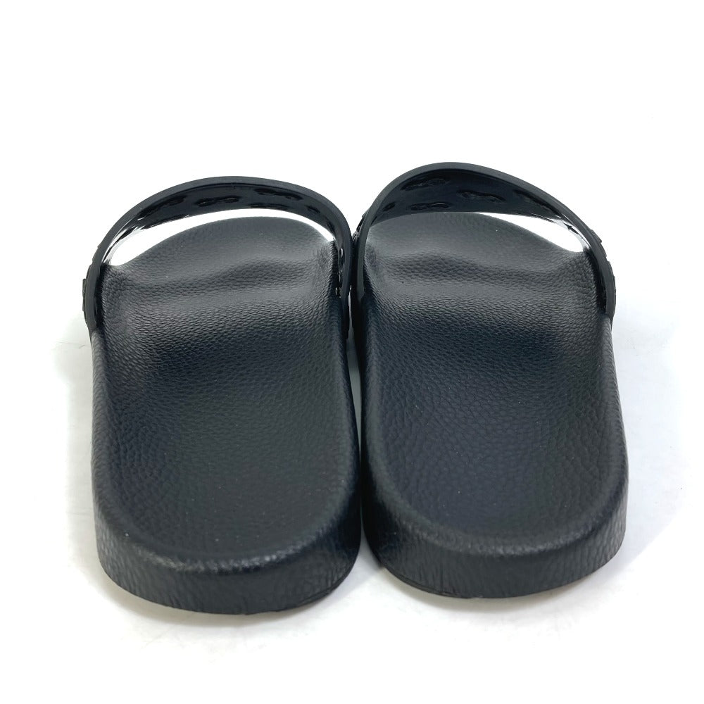 GUCCI Sandals 573922 rubber black Flat petanko GG Women's Slide Sandals mens 39 Used Authentic