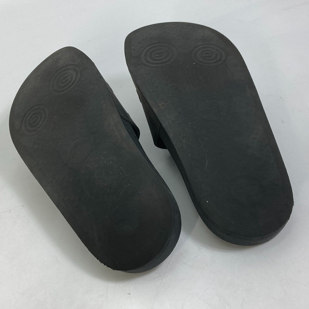 GUCCI Sandals 525140 rubber black Beach sandal logo slide Women 37 Used Authentic
