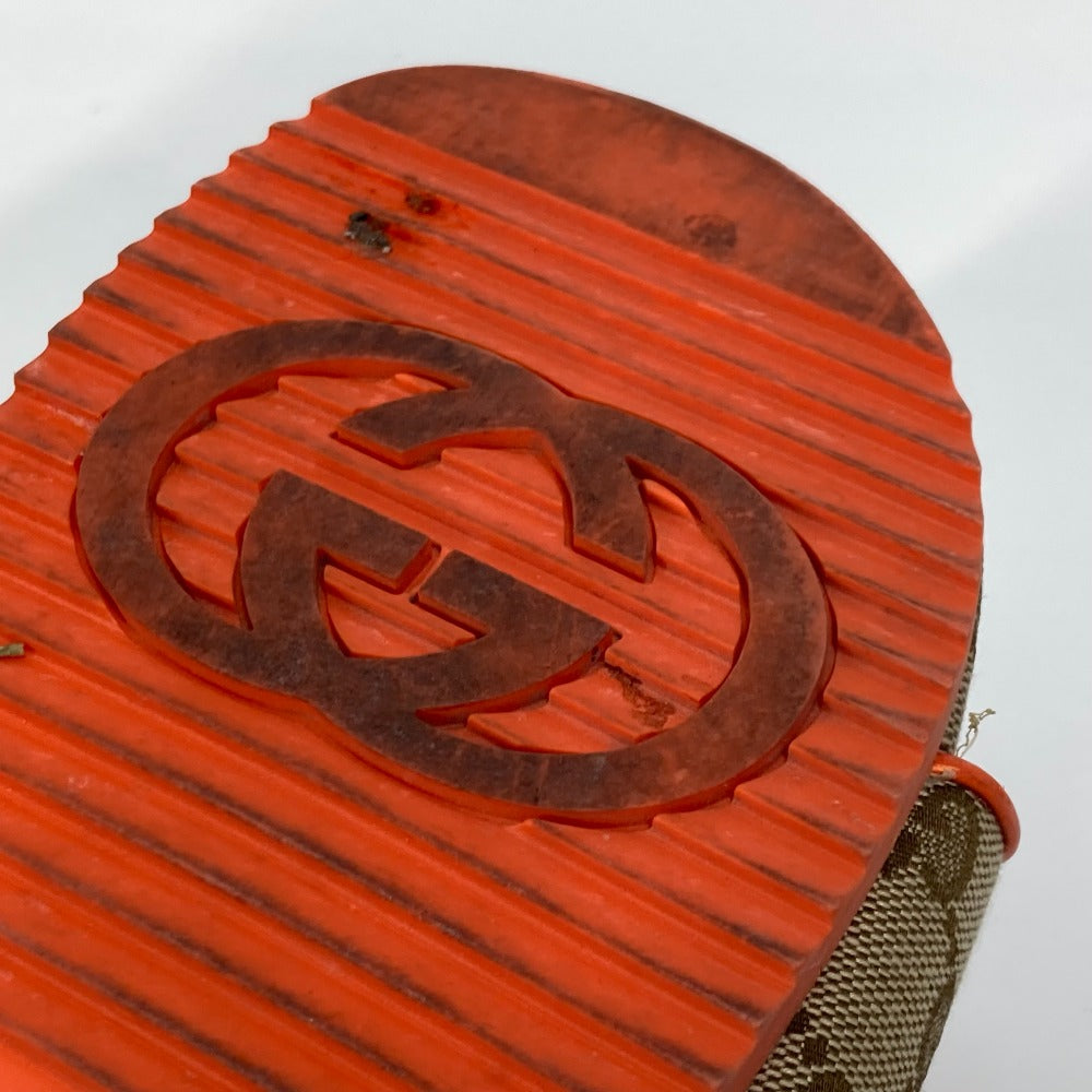 GUCCI Sandals 679947 Canvas, GG Canvas Orange North Face THE NORTH FACE collaboration logo GG mens 41 Used Authentic