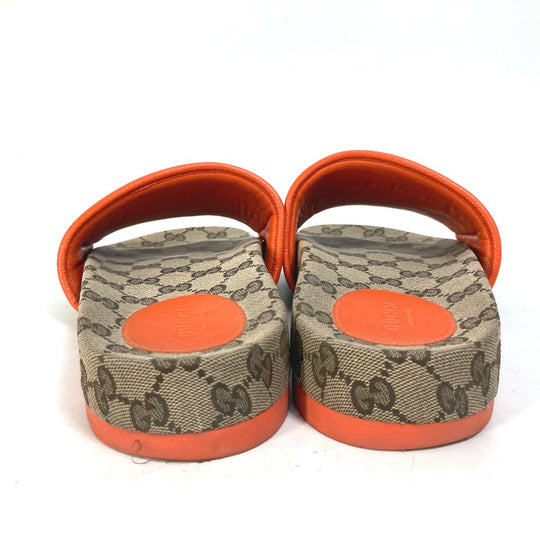 GUCCI Sandals 679947 Canvas, GG Canvas Orange North Face THE NORTH FACE collaboration logo GG mens 41 Used Authentic