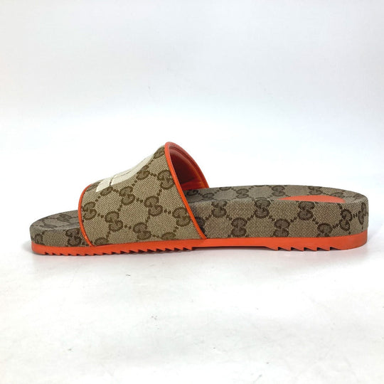 GUCCI Sandals 679947 Canvas, GG Canvas Orange North Face THE NORTH FACE collaboration logo GG mens 41 Used Authentic