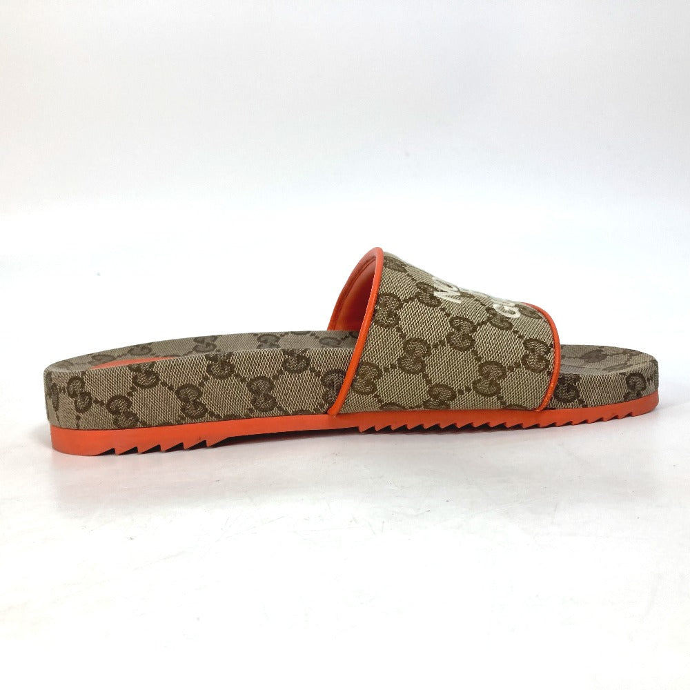 GUCCI Sandals 679947 Canvas, GG Canvas Orange North Face THE NORTH FACE collaboration logo GG mens 41 Used Authentic