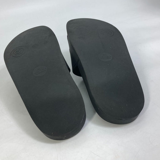 GUCCI Sandals 522887 rubber black logo slide Women 7 Used Authentic