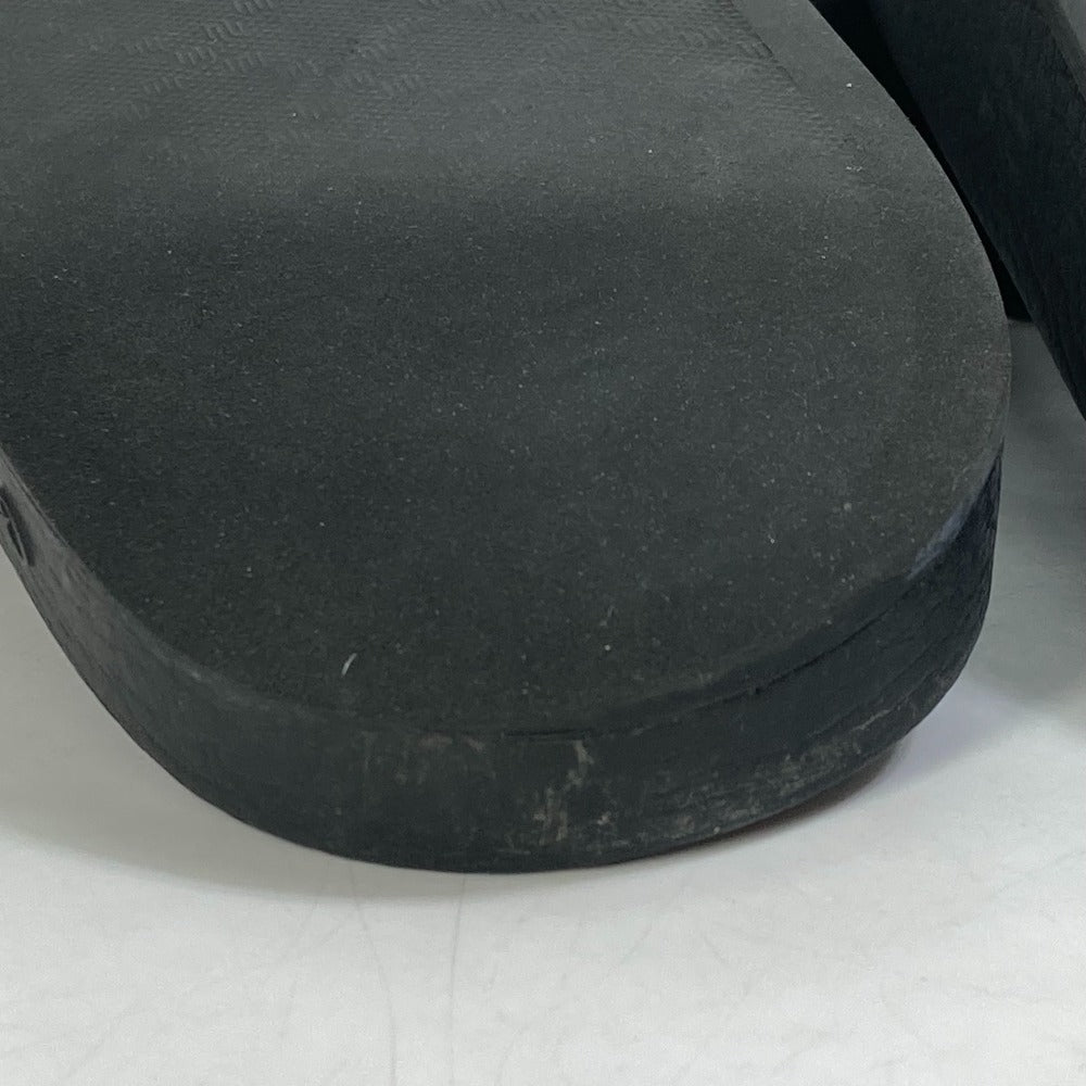 GUCCI Sandals 522887 rubber black logo slide Women 7 Used Authentic