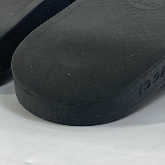 GUCCI Sandals 522887 rubber black logo slide Women 7 Used Authentic
