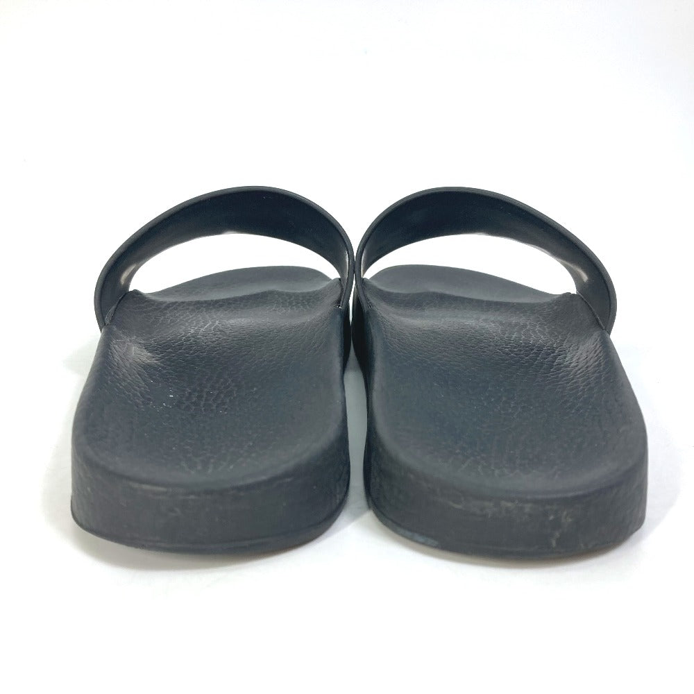 GUCCI Sandals 522887 rubber black logo slide Women 7 Used Authentic