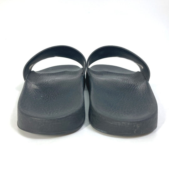 GUCCI Sandals 522887 rubber black logo slide Women 7 Used Authentic