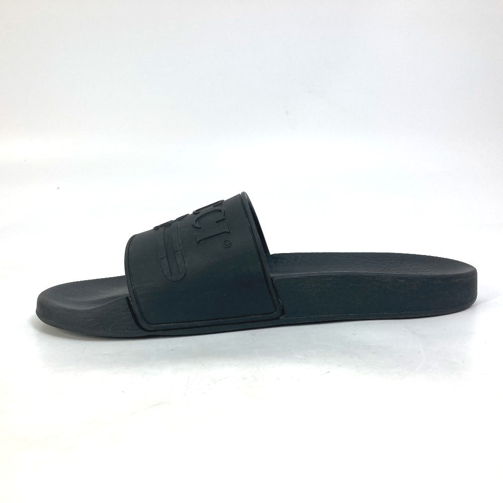 GUCCI Sandals 522887 rubber black logo slide Women 7 Used Authentic