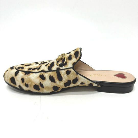 GUCCI Sandals 476250 Harako beige Leopard leopard print leopard Horsebit Women 36 Used Authentic