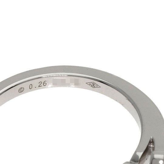 CARTIER Ring PT950 Silver Ballerina Diamond # 50 Women Used Authentic