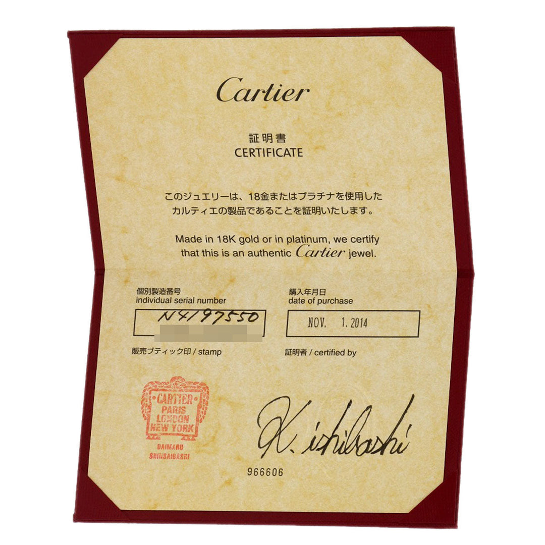 CARTIER Ring PT950 Silver Ballerina Diamond # 50 Women Used Authentic