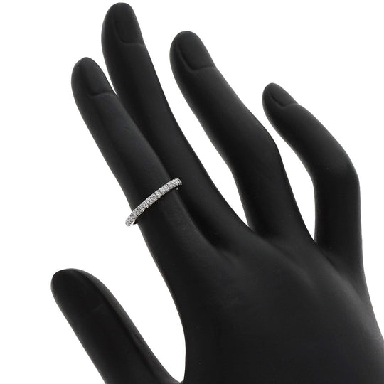 TIFFANY&Co. Ring PT950 Silver Metro Half Diamond