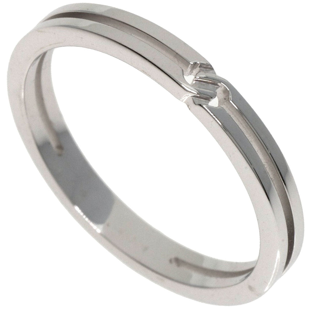 GUCCI Ring K18WG Silver Infinity 0.1" #8 Women Used Authentic