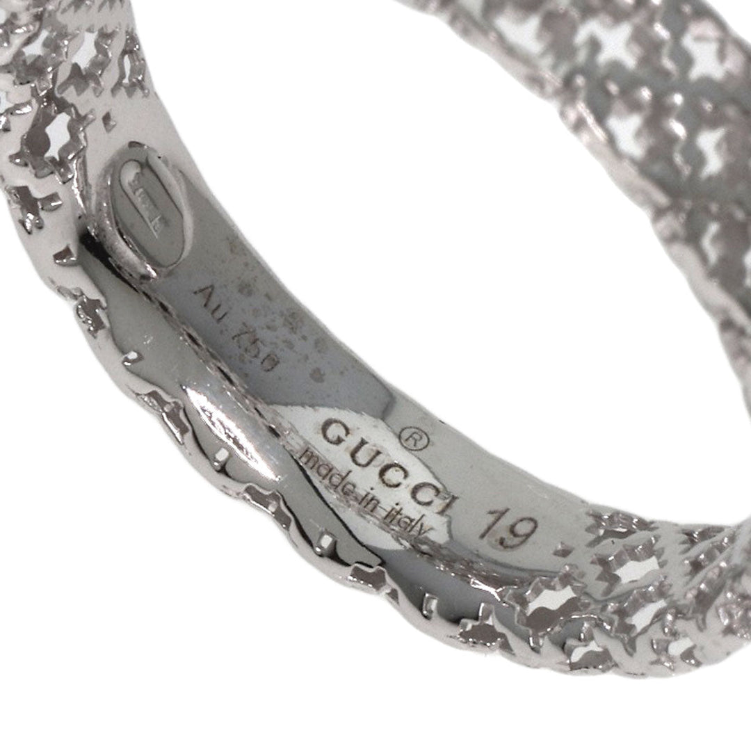 GUCCI Ring K18WG Silver Diamantissima #19