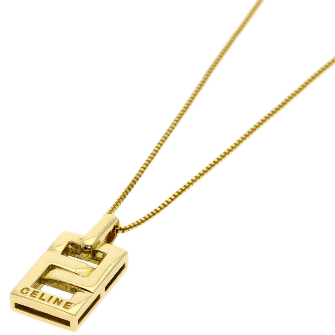 CELINE Necklace 18K Yellow Gold gold Logo motif ruby