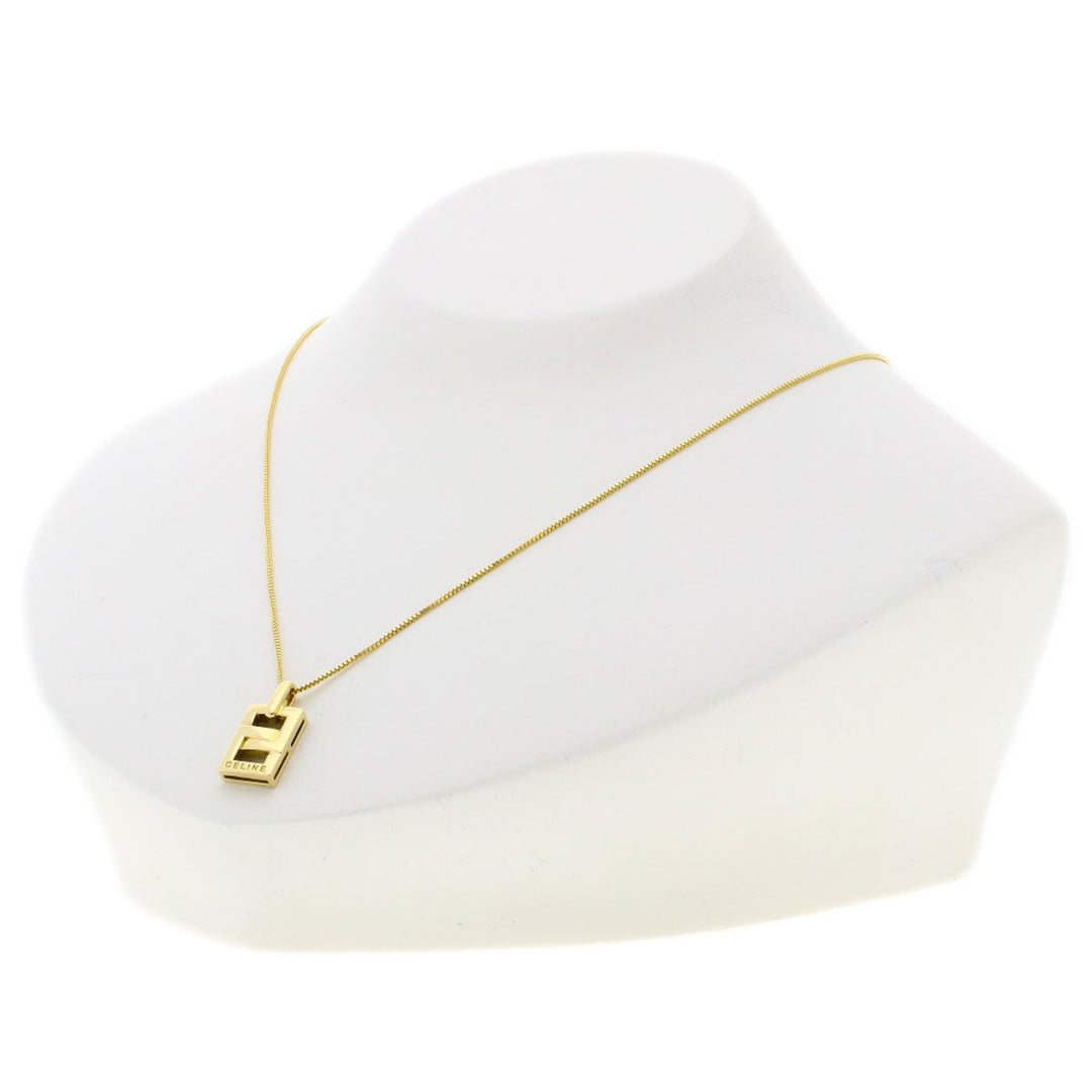 CELINE Necklace 18K Yellow Gold gold Logo motif ruby