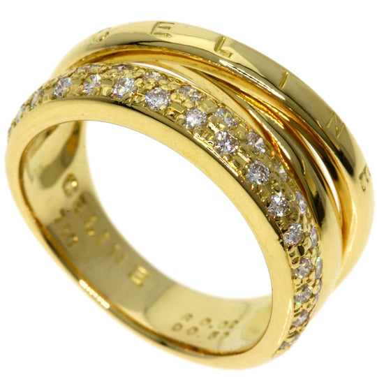 CELINE Ring 18K Yellow Gold gold Diamond Inner Stone Ruby Women Used Authentic