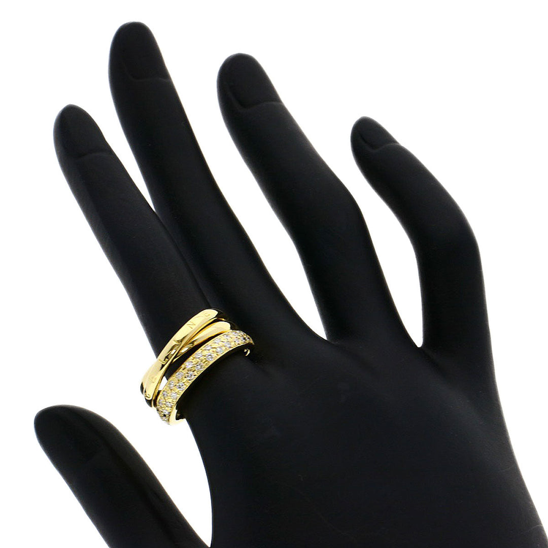 CELINE Ring 18K Yellow Gold gold Diamond Inner Stone Ruby Women Used Authentic