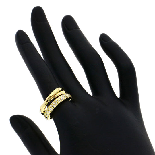 CELINE Ring 18K Yellow Gold gold Diamond Inner Stone Ruby Women Used Authentic