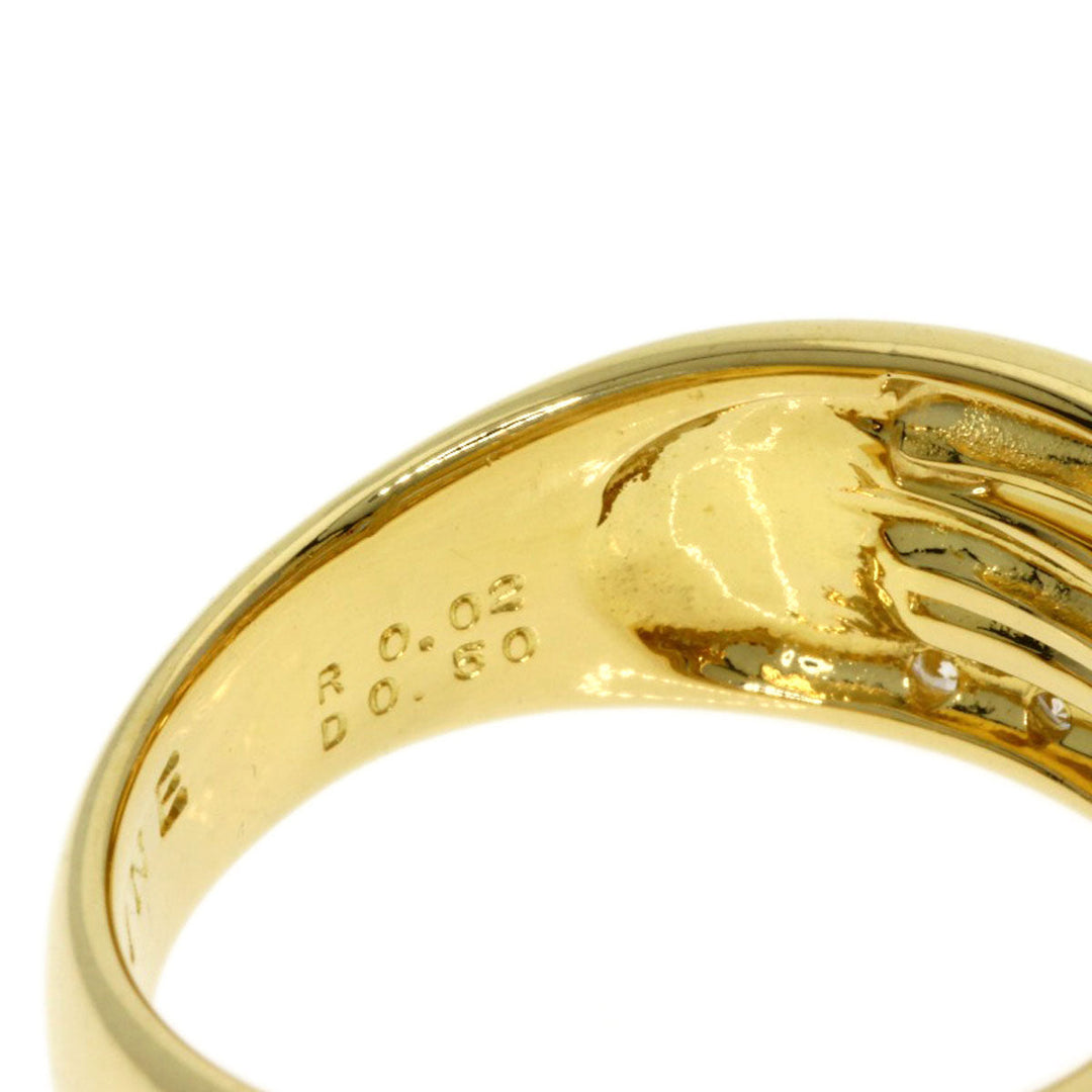 CELINE Ring 18K Yellow Gold gold Diamond Inner Stone Ruby Women Used Authentic