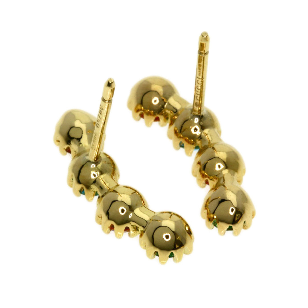 GUCCI Pierce 18K Yellow Gold gold Multi-stone Double G