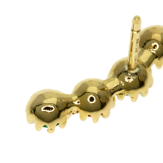 GUCCI Pierce 18K Yellow Gold gold Multi-stone Double G